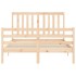 Estructura de cama con cabecero madera maciza 120x200