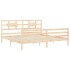 Estructura de cama de matrimonio con cabecero madera