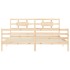 Estructura de cama con cabecero madera maciza 200x200