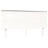 Estructura de cama con cabecero madera maciza blanco 160x200