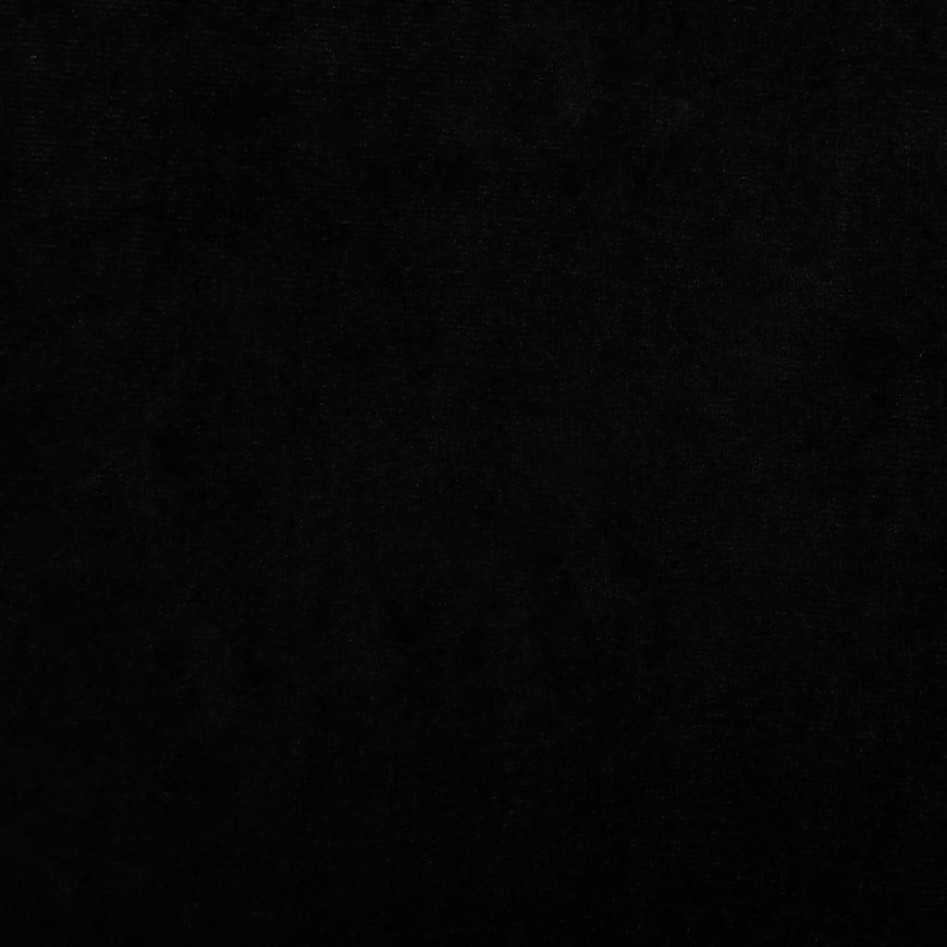 Sofá para niños con reposapiés terciopelo negro 100x50x30