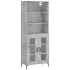 Aparador alto madera contrachapada gris hormigón 69,5x34x180