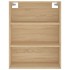 Aparador alto madera contrachapada color roble 69,5x34x180