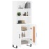 Aparador alto madera contrachapada blanco 69,5x34x180