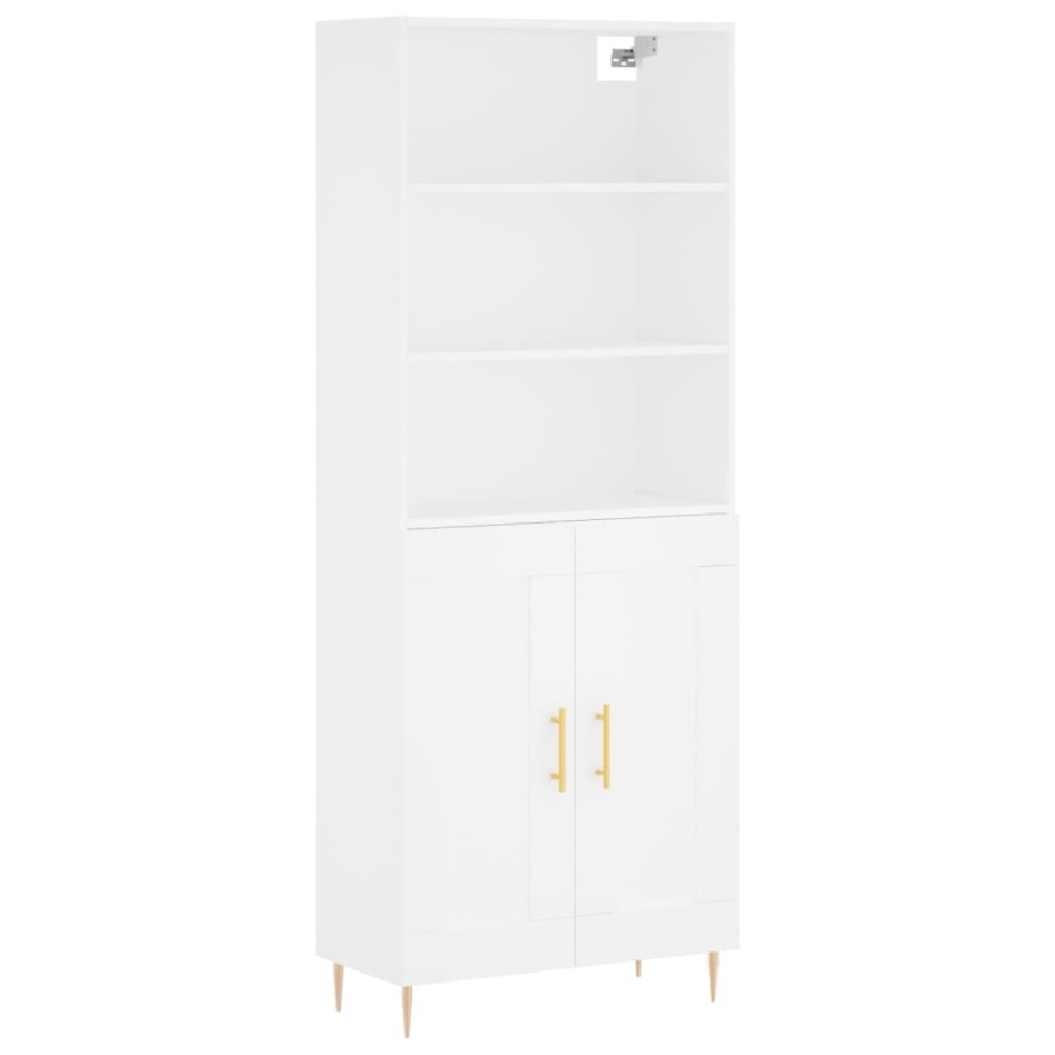 Aparador alto madera contrachapada blanco 69,5x34x180