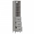 Aparador alto madera contrachapada gris Sonoma 34,5x34x180