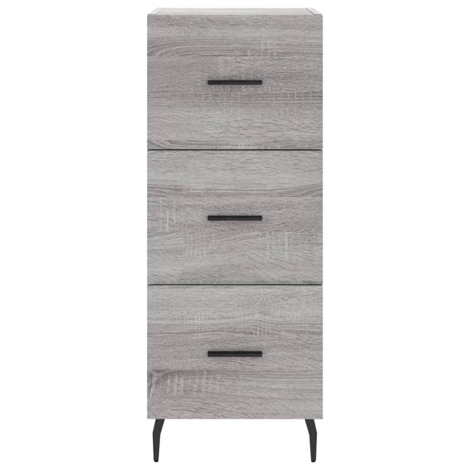 Aparador alto madera contrachapada gris Sonoma 34,5x34x180