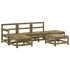 Juego de muebles de jardín 6 pzas madera de pino