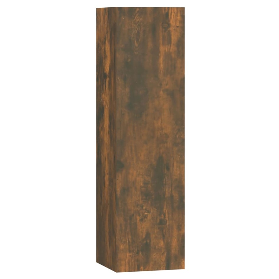 Set de muebles de TV 8 pzas madera contrachapada roble