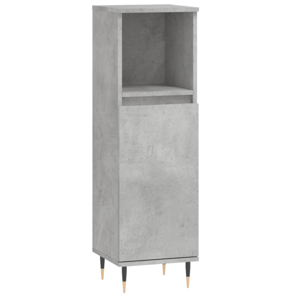 Set de muebles baño 3 pzas madera contrachapada gris