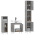 Set de muebles baño 3 pzas madera contrachapada gris