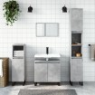 Set de muebles baño 3 pzas madera contrachapada gris hormigón