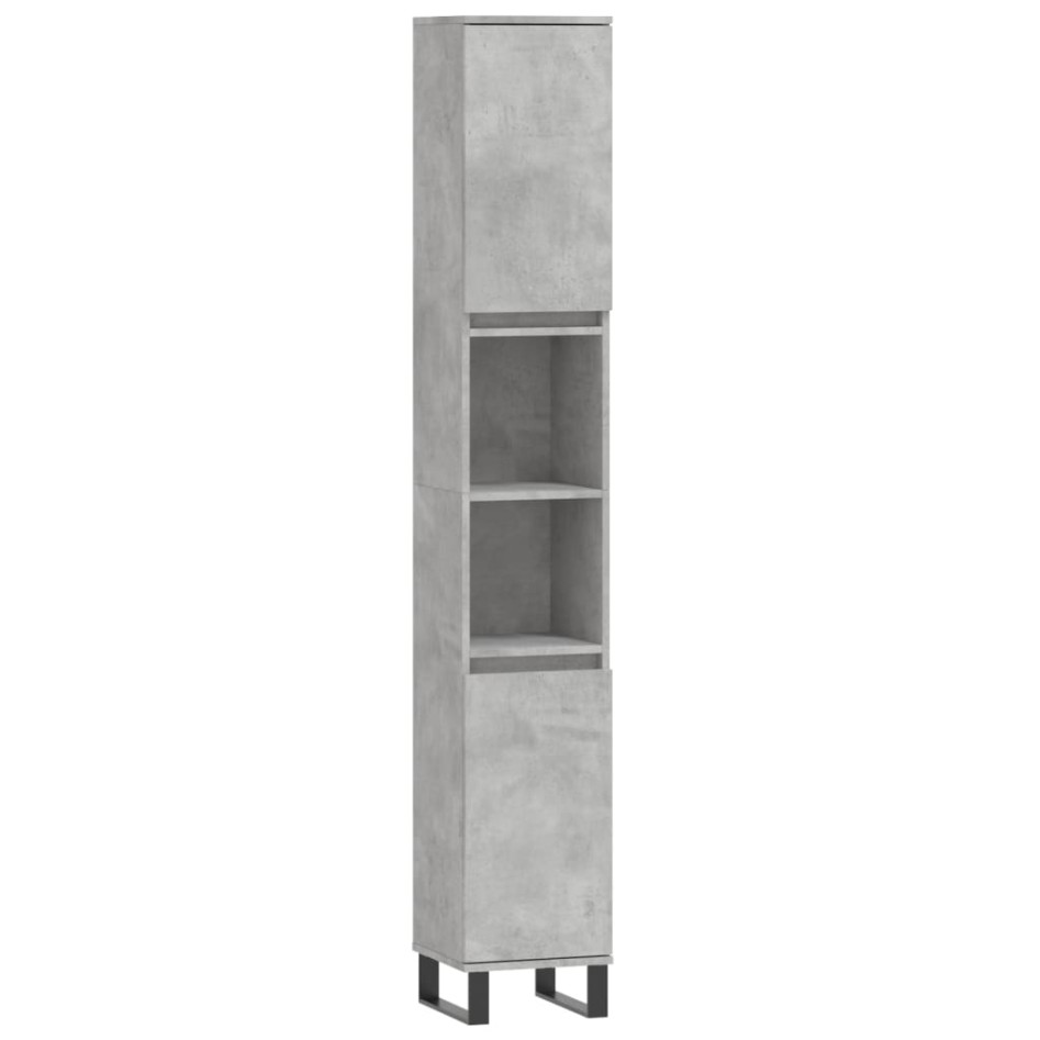 Set de muebles baño 3 pzas madera contrachapada gris