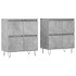 Aparadores 2 uds madera contrachapada gris