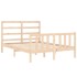 Estructura de cama de matrimonio con cabecero madera