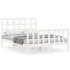 Estructura cama de matrimonio con cabecero madera maciza