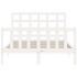 Estructura cama de matrimonio con cabecero madera maciza