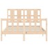 Estructura de cama de matrimonio con cabecero madera