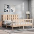 Estructura de cama de matrimonio con cabecero madera