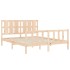 Estructura de cama de matrimonio con cabecero madera
