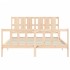 Estructura de cama de matrimonio con cabecero madera