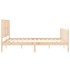 Estructura de cama de matrimonio con cabecero madera
