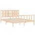 Estructura de cama con cabecero madera maciza 160x200