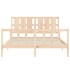 Estructura de cama con cabecero madera maciza 160x200