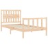 Estructura de cama con cabecero madera maciza 100x200