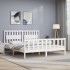 Estructura cama de matrimonio con cabecero madera maciza