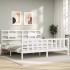 Estructura cama de matrimonio con cabecero madera maciza
