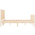 Estructura de cama con cabecero madera maciza 140x190
