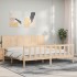 Estructura de cama de matrimonio con cabecero madera