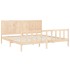 Estructura de cama de matrimonio con cabecero madera