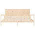 Estructura de cama de matrimonio con cabecero madera