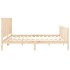 Estructura de cama de matrimonio con cabecero madera