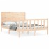 Estructura de cama con cabecero madera maciza 140x190