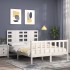 Estructura cama de matrimonio con cabecero madera maciza