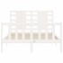 Estructura cama de matrimonio con cabecero madera maciza