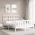 Estructura cama de matrimonio con cabecero madera maciza