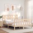 Estructura de cama con cabecero madera maciza 120x200