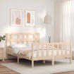 Estructura de cama con cabecero madera maciza 120x200 cm
