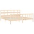 Estructura de cama con cabecero madera maciza 200x200