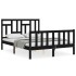 Estructura cama de matrimonio con cabecero madera maciza