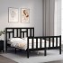 Estructura cama de matrimonio con cabecero madera maciza