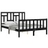 Estructura cama de matrimonio con cabecero madera maciza