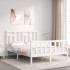 Estructura cama de matrimonio con cabecero madera maciza