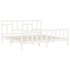 Estructura cama de matrimonio con cabecero madera maciza