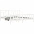 Estructura de cama con cabecero madera maciza blanco 200x200