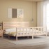 Estructura de cama con cabecero madera maciza 200x200